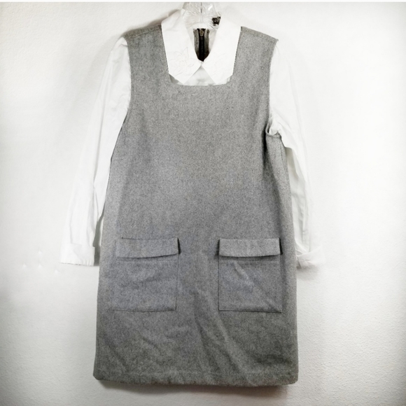 Sister Jane Mini Wool Shirt & Pinafore Shift Dress - Picture 2 of 7
